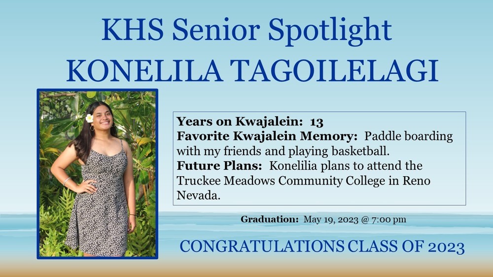 Senior Spotlight on Konelila Tagoilelagi