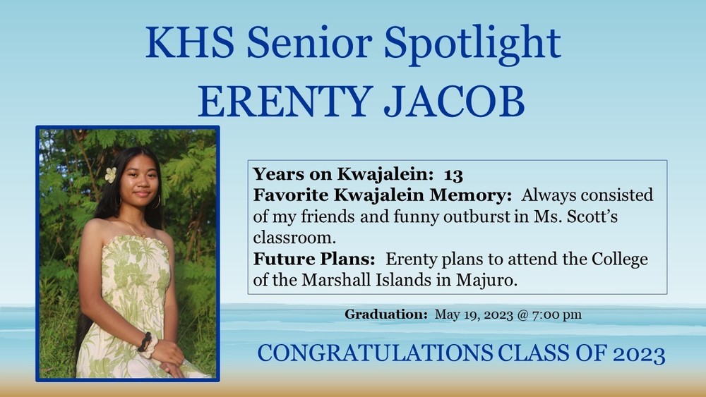 Senior Spotlight on Erenty Jacob
