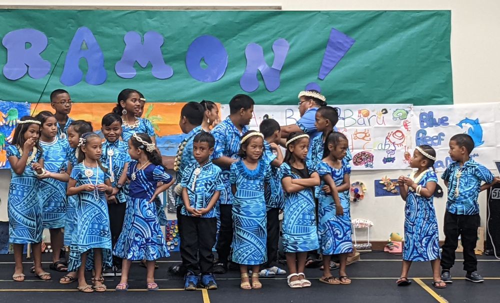 Marshallese Children getting ready to dance